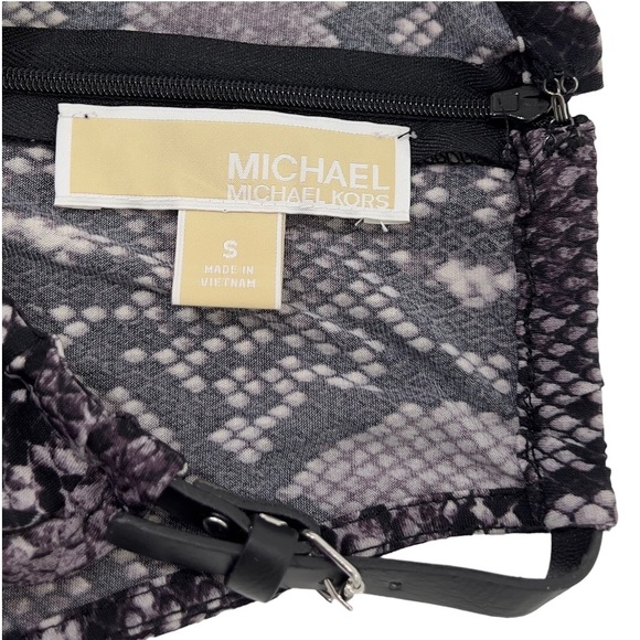 Michael Kors Python Print Stretch Tank Top with Buckle Collar - Picture 11 of 16